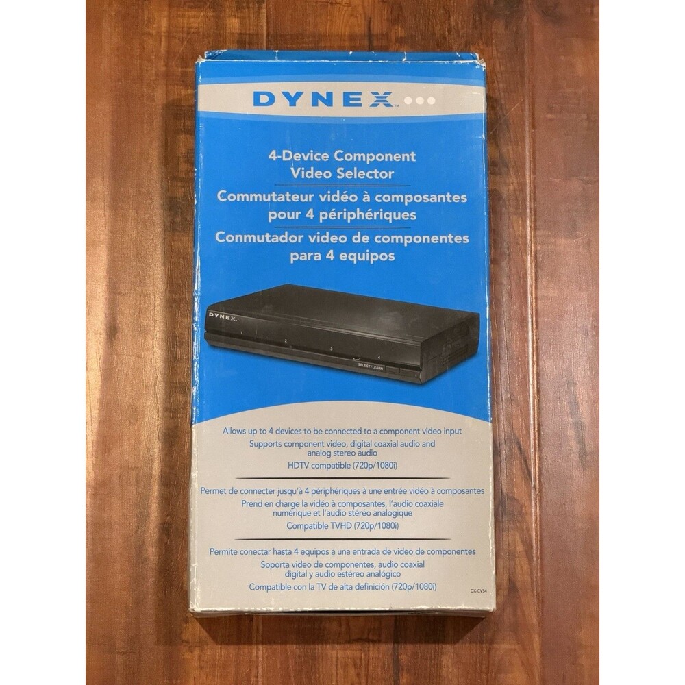 Dynex DX-CVS4 4-Device Component Video Selector - NIB - New in Box